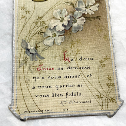 1900s - Antique First Communion Card - Religious Ephemera - French Catholic Souvenir - Vintage Holy Prayer Image