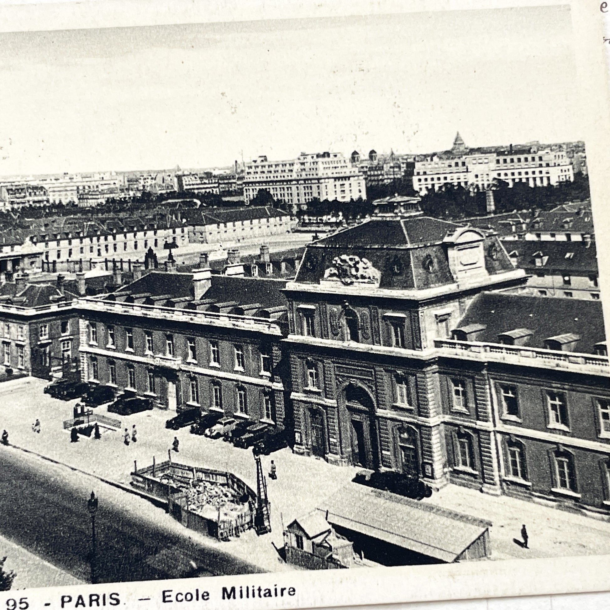 1940s - Vintage Paris Postcard - Historic École Militaire - Black And White Photo - Authentic Paper Collectible