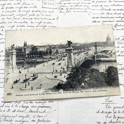 1910s - Paris Pont Alexandre III - Vintage Photo Postcard - Tsar Nicholas II - 1900 World's Fair Era - French History Collectible