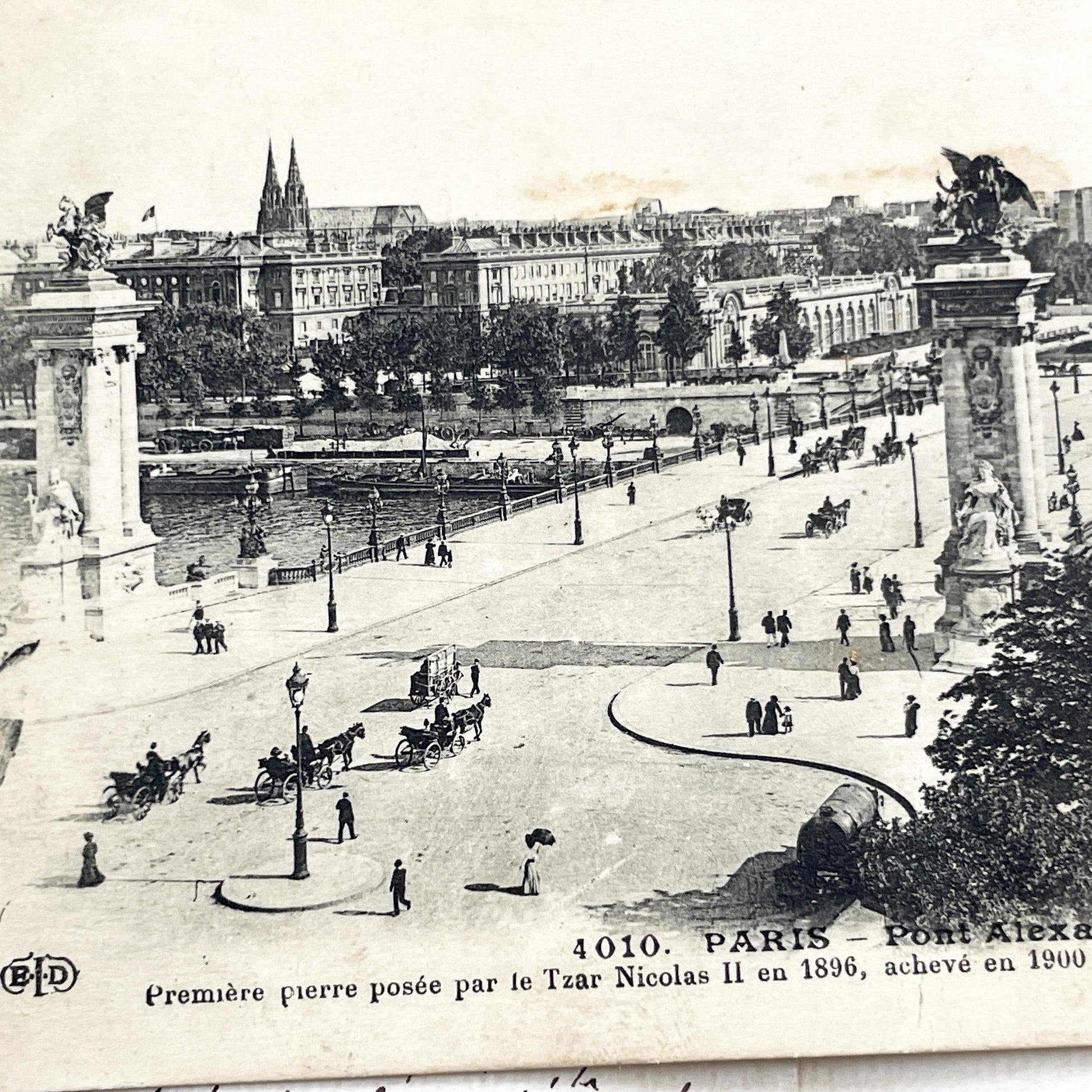 1910s - Paris Pont Alexandre III - Vintage Photo Postcard - Tsar Nicholas II - 1900 World's Fair Era - French History Collectible