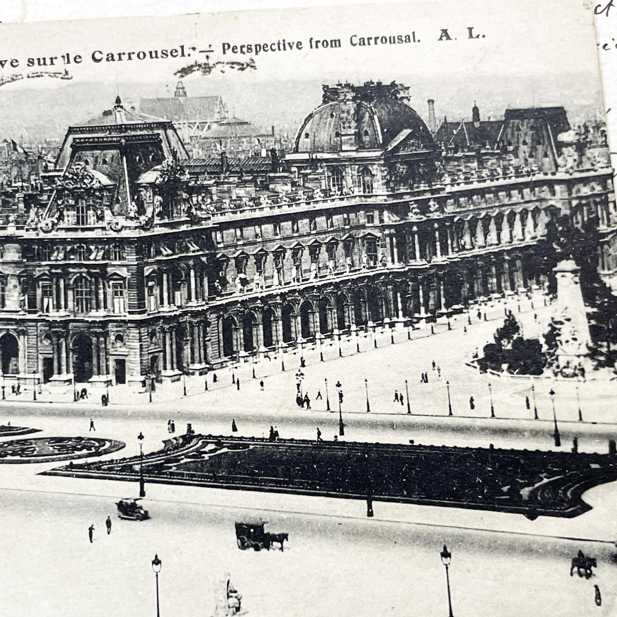 1930s - Vintage Paris Postcard - Louvre Palace Carrousel Arch - Historical French Ephemera - Black And White Photography - Parisian Landmark