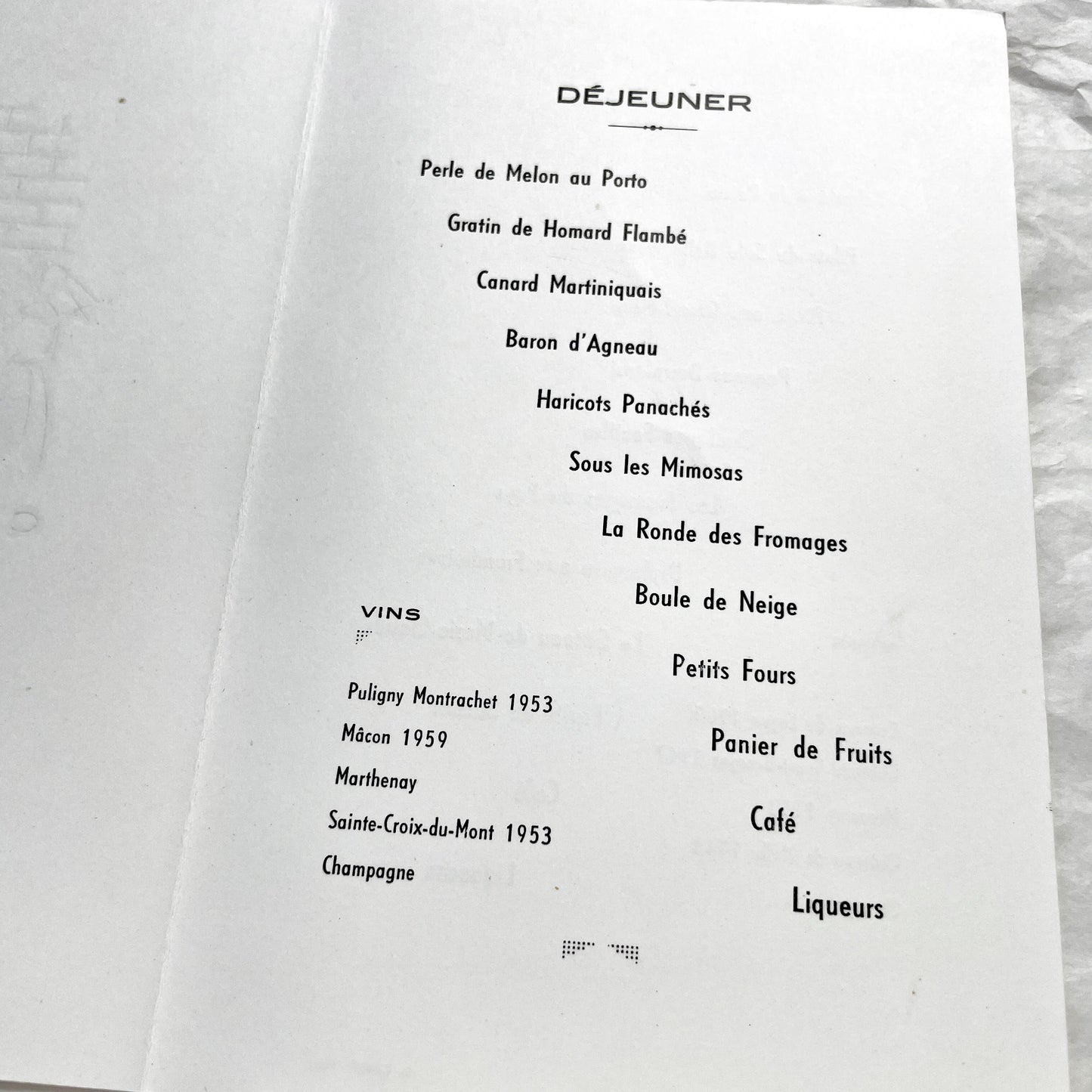 1960s - Two Vintage French First Communion Menus - 1961 Jean-Paul Jean-Pierre & 1962 Marie-Claude - Elegant Mid-Century Dining Ephemera