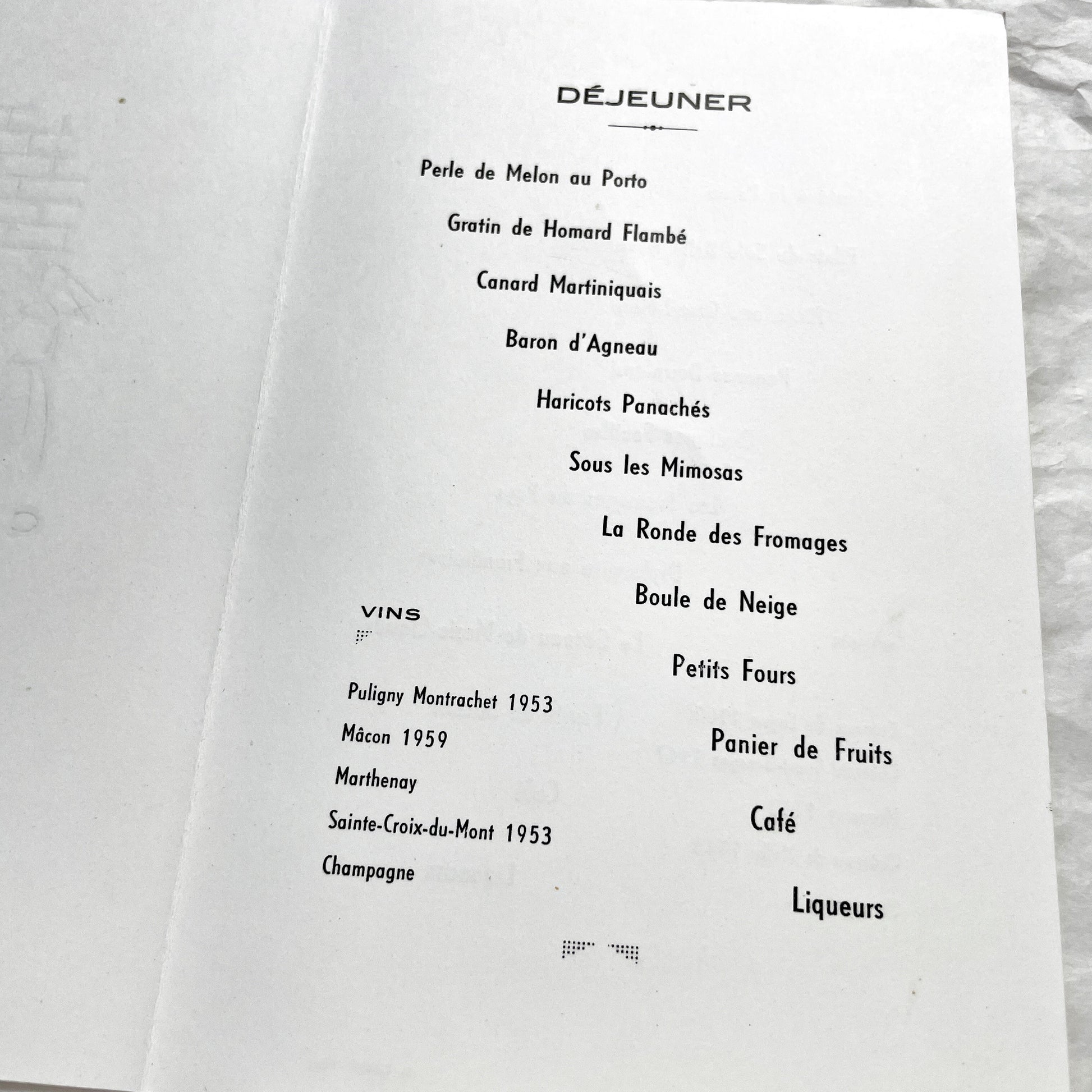 1960s - Two Vintage French First Communion Menus - 1961 Jean-Paul Jean-Pierre & 1962 Marie-Claude - Elegant Mid-Century Dining Ephemera