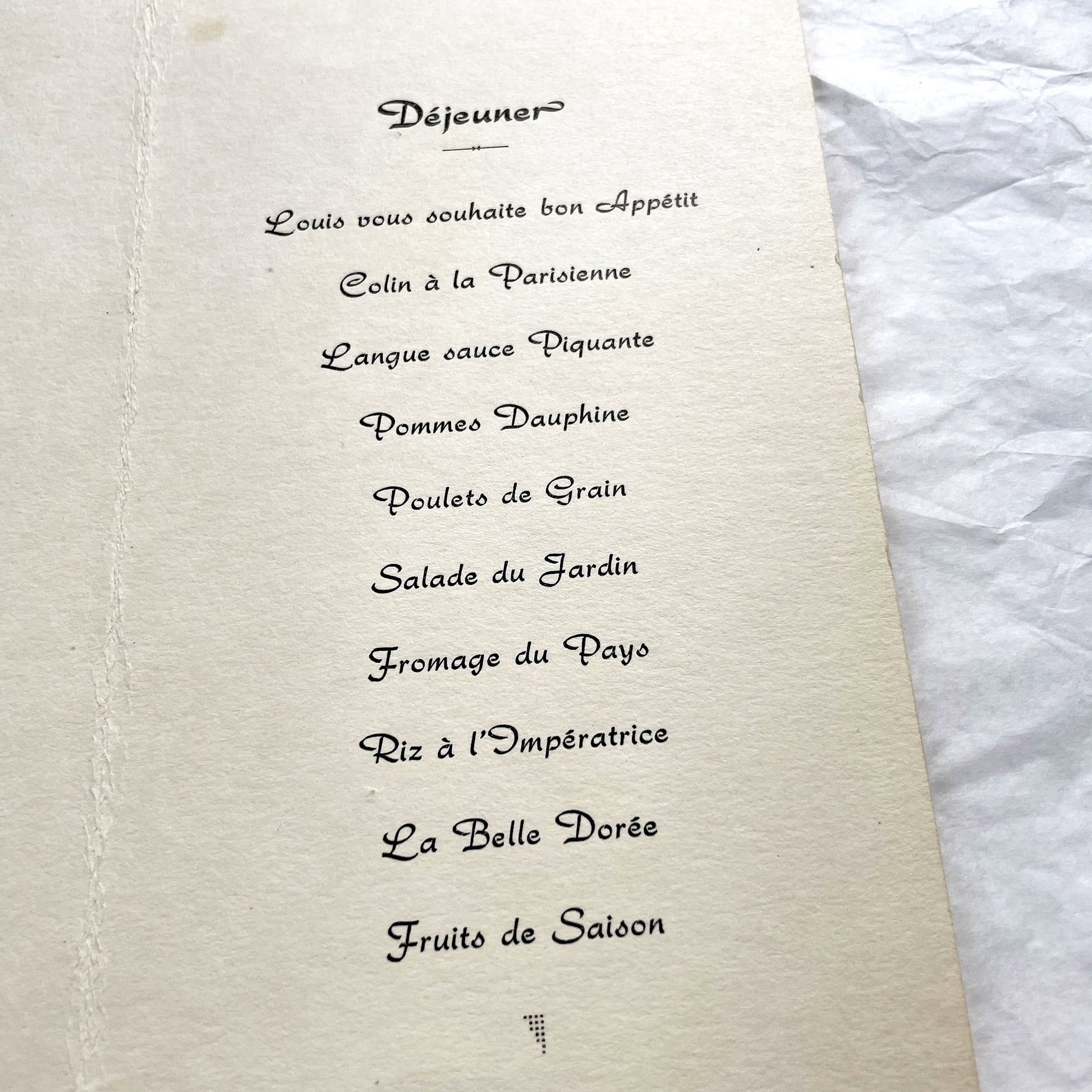 1960s - Vintage French Menu - 60th Birthday Celebration - September 1961 - Parisian Cuisine - Elegant Collectible Ephemera