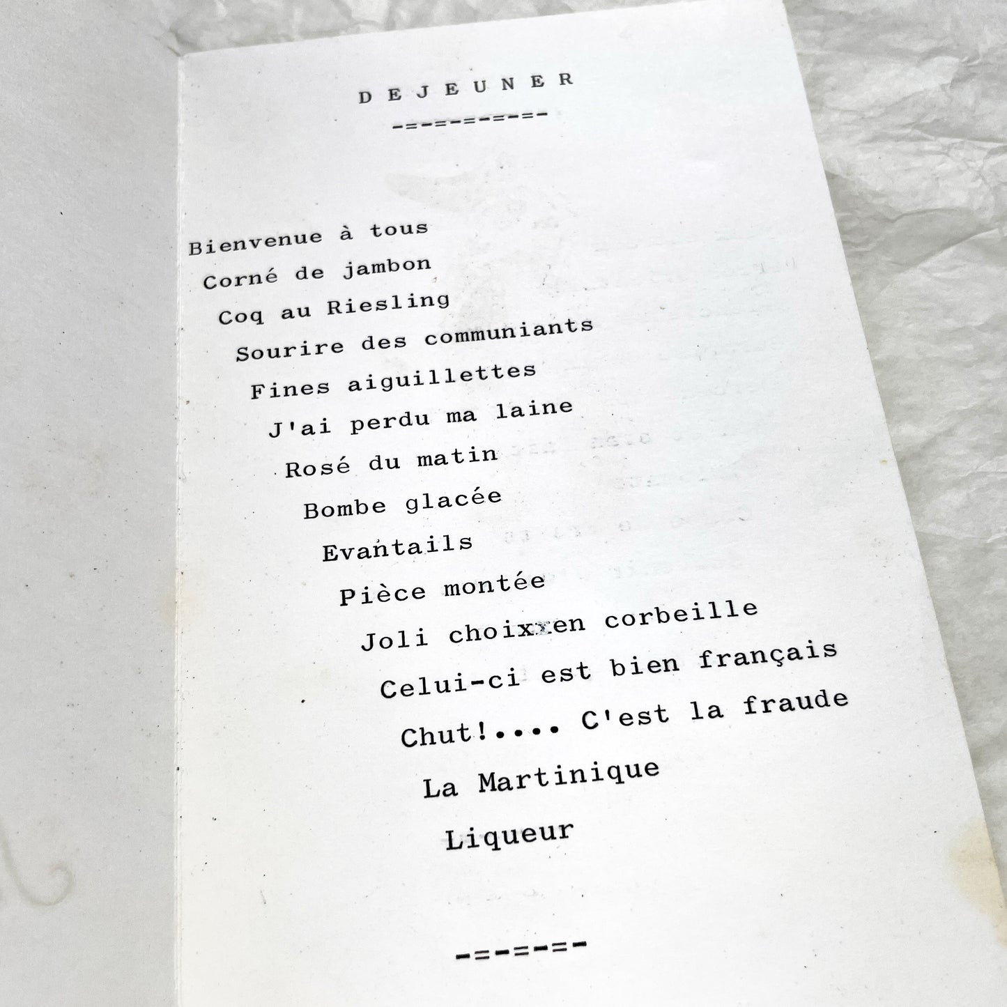 1960s - Vintage French First Communion Menu Card - Catholic Religious Event Memorabilia - Lunch & Dinner Celebration Souvenir