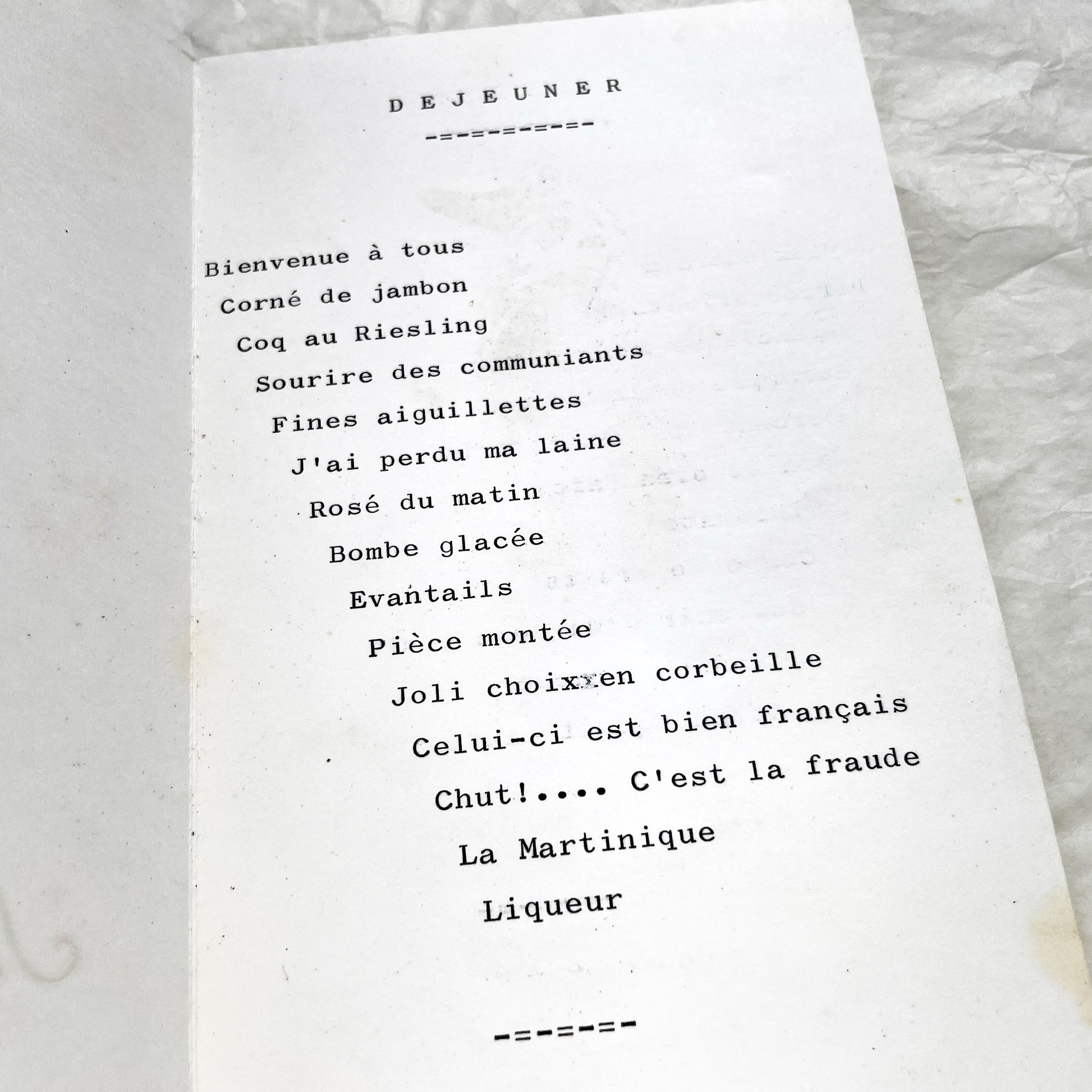 1960s - Vintage French First Communion Menu Card - Catholic Religious Event Memorabilia - Lunch & Dinner Celebration Souvenir