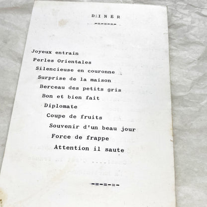 1960s - Vintage French First Communion Menu Card - Catholic Religious Event Memorabilia - Lunch & Dinner Celebration Souvenir