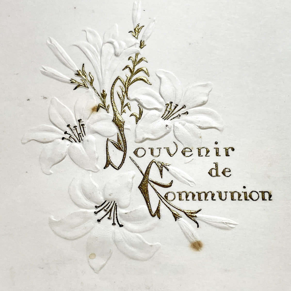 1960s - Vintage French Menu Card - 1967 First Communion Souvenir - Religious Event Keepsake - Historical Ephemera
