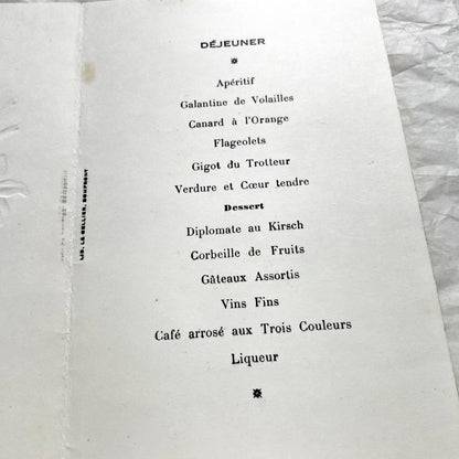 1960s - Vintage French Menu Card - 1967 First Communion Souvenir - Religious Event Keepsake - Historical Ephemera