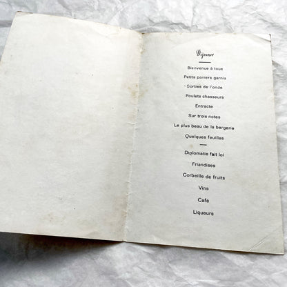 1960s - Vintage French First Communion Menu 1964 - Commemorative Menu - Retro French Religious Keepsake - Antique Paper Ephemera