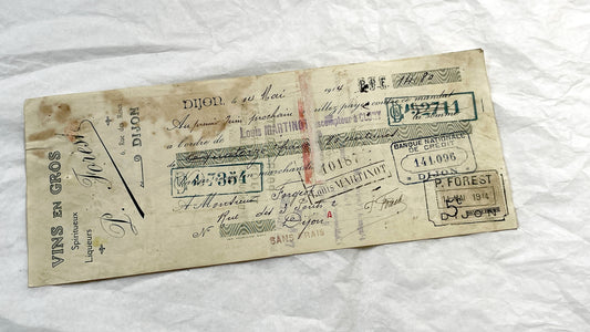 1910s - Lot of 6 Vintage French Bills of Exchange – Handwritten Commercial Documents with Stamps