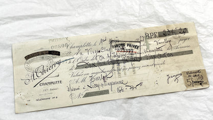 1920s - Lot of 6 Vintage French Bills of Exchange – Handwritten Commercial Documents with Stamps