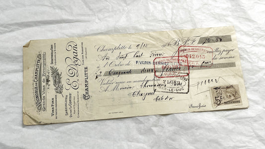 1920s - Lot of 6 Vintage French Bills of Exchange – Handwritten Commercial Documents with Stamps