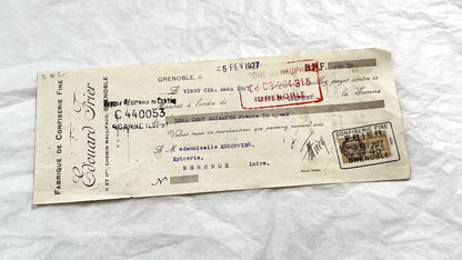 1920s - Lot of 6 Vintage French Bills of Exchange – Handwritten Commercial Documents with Stamps