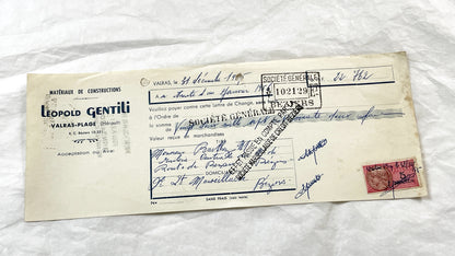 1950s - Lot of 6 Vintage French Bills of Exchange – Handwritten Commercial Documents with Stamps