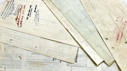 1650s - Lot of 6 Vintage French Bills of Exchange – Handwritten Commercial Documents with Stamps