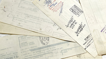 1650s - Lot of 6 Vintage French Bills of Exchange – Handwritten Commercial Documents with Stamps