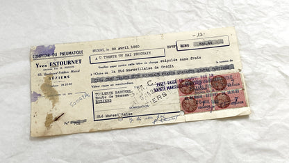 1650s - Lot of 6 Vintage French Bills of Exchange – Handwritten Commercial Documents with Stamps