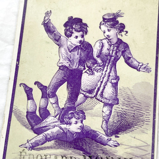 Late 19th - Antique French Chromo Card - Nuits Epicerie Centrale - Édouard Morin Grocery Store Advertisement - Vintage Ephemera