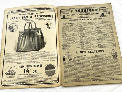 1920s – French Magazine - Le Chasseur Français - French vintage illustrated lifestyle & advertising publication