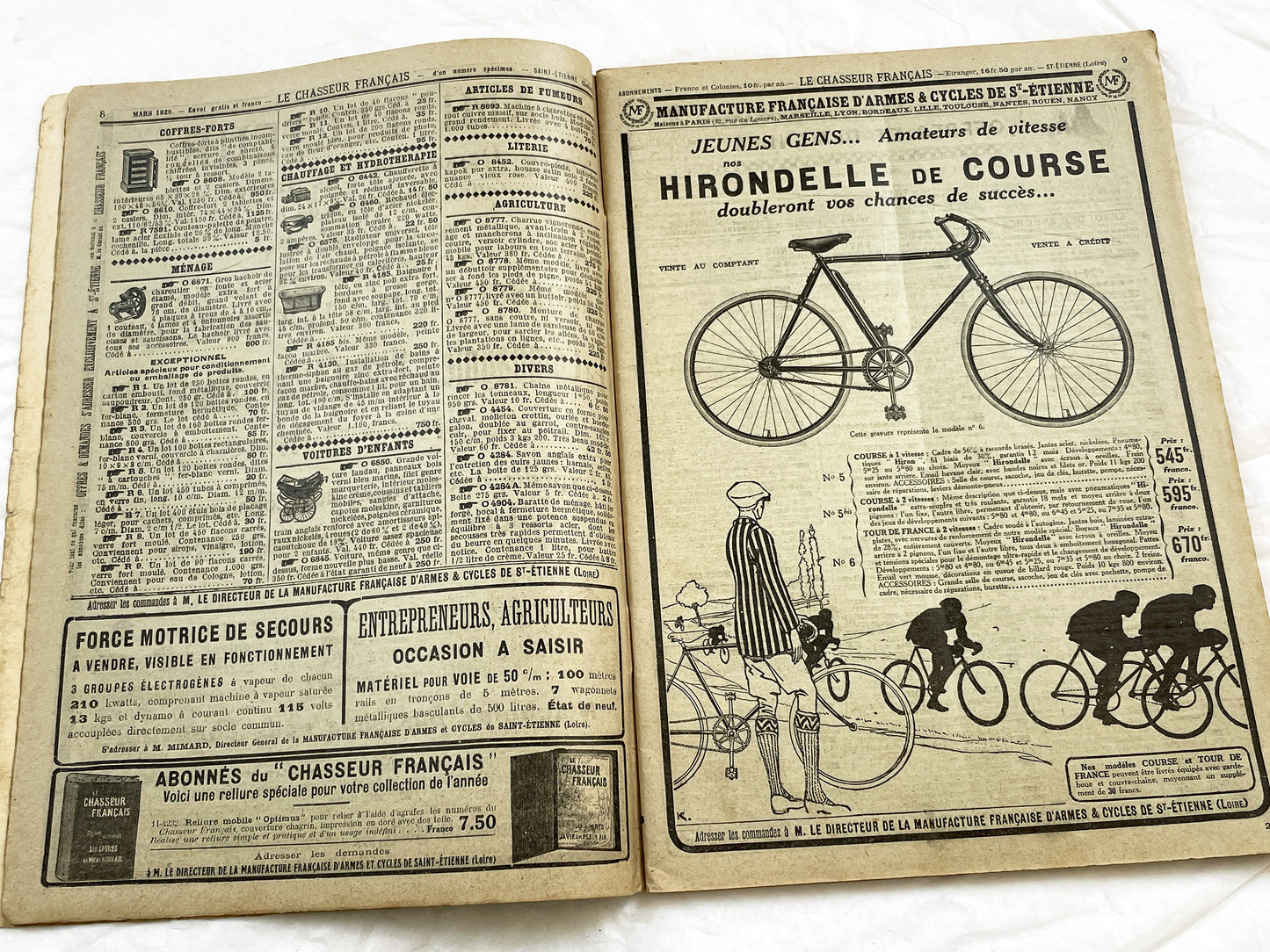 1920s – French Magazine - Le Chasseur Français - French vintage illustrated lifestyle & advertising publication