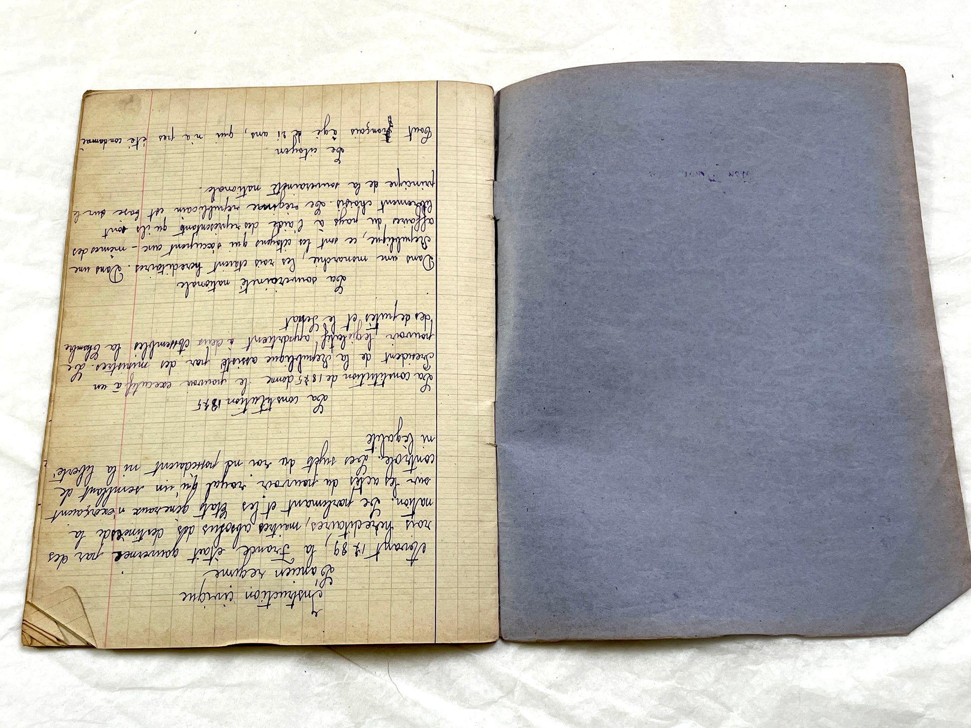 1920s - French School Notebook - Young Girl's Lessons on Morals and Civic Duty From 1926 France - All Pages Photographed