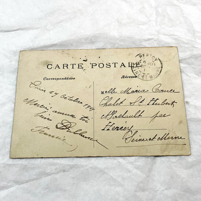 1910s - Paris Seine River Panorama - Notre Dame Cathedral View - Vintage French Postcard - Historic Cityscape Architecture - Old Paris