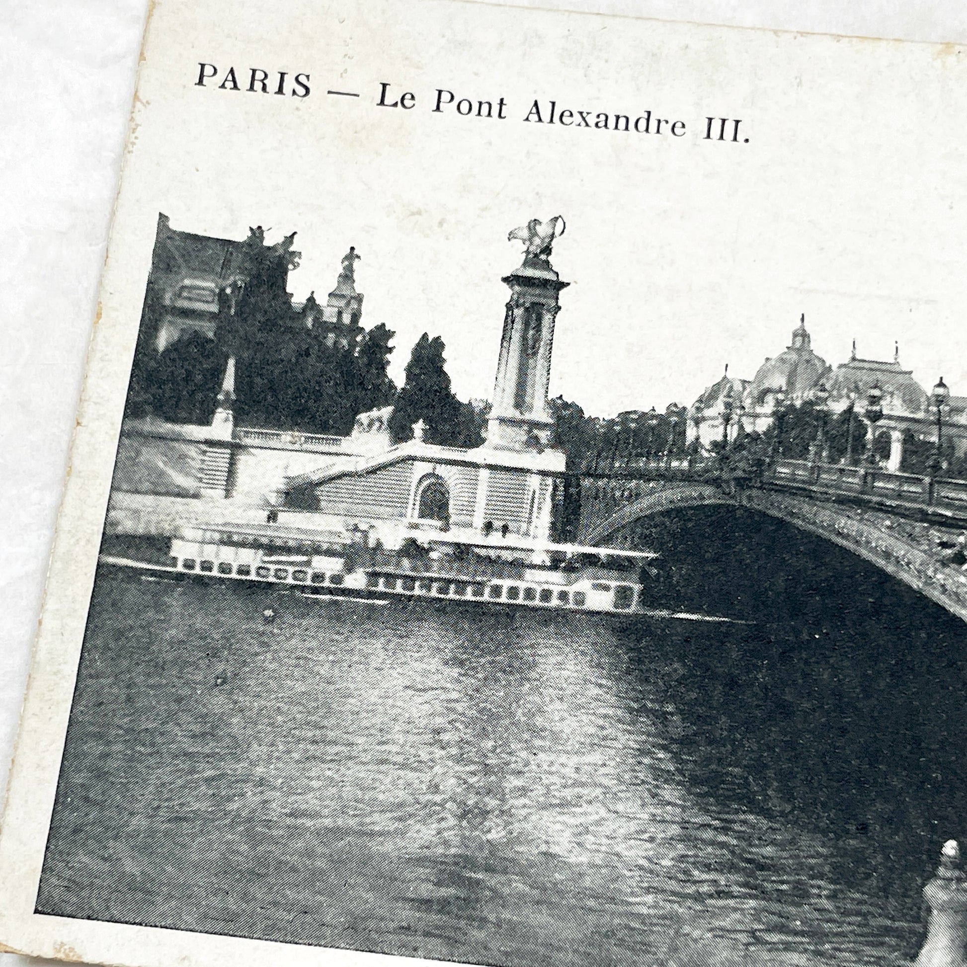 1900s - Vintage Postcard - Paris Pont Alexandre III - Ornate Seine Bridge - French Landmark - Beaux-Arts Architecture
