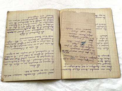 1920s - French School Notebook - Student Morale Class Homework - Vintage French Education - Handwritten Manuscript