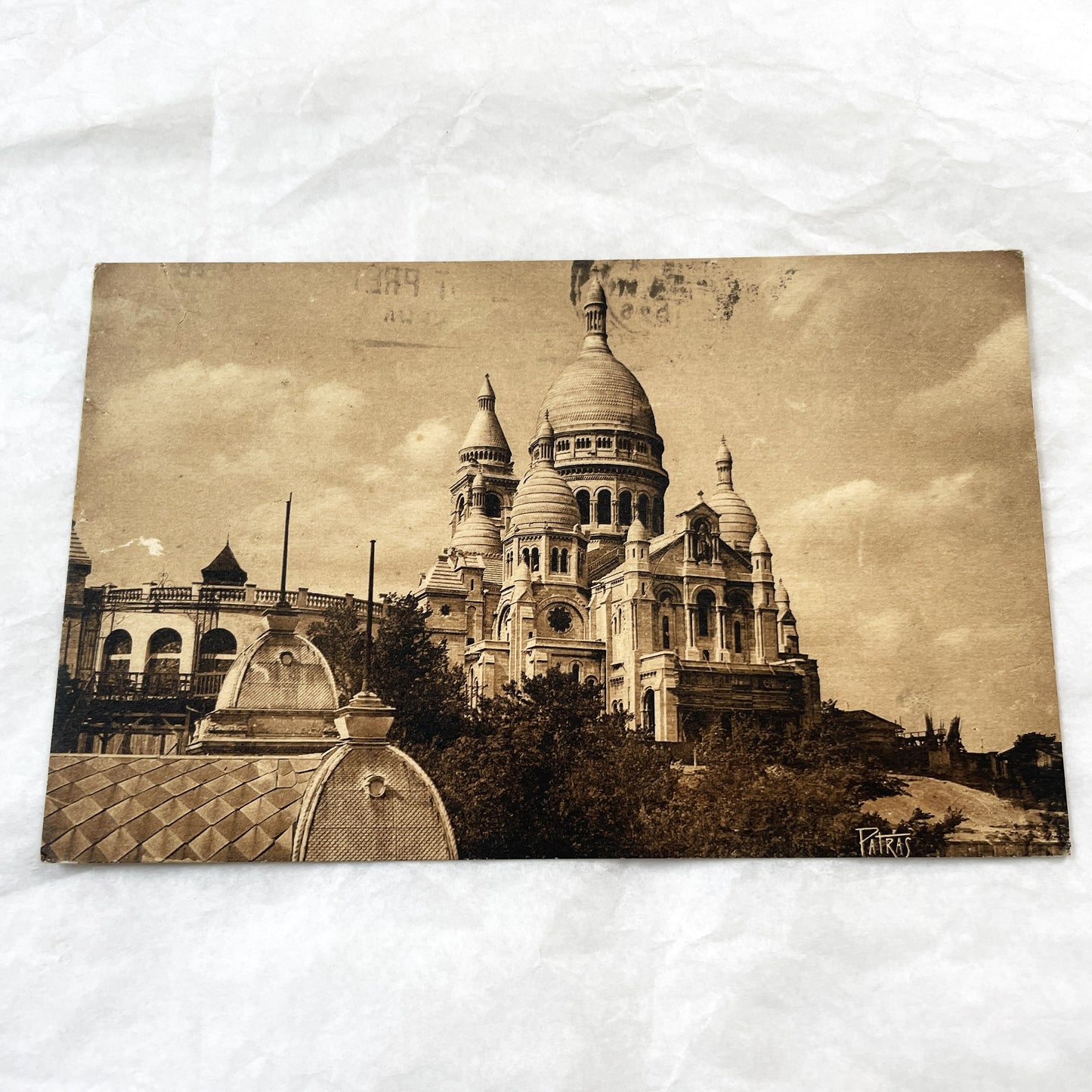1920s - Vintage Sepia Sacre-Cœur Paris Postcard - Iconic Basilica Montmartre Landmark - French Architecture History Souvenir