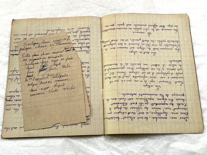 1920s - French School Notebook - Student Morale Class Homework - Vintage French Education - Handwritten Manuscript
