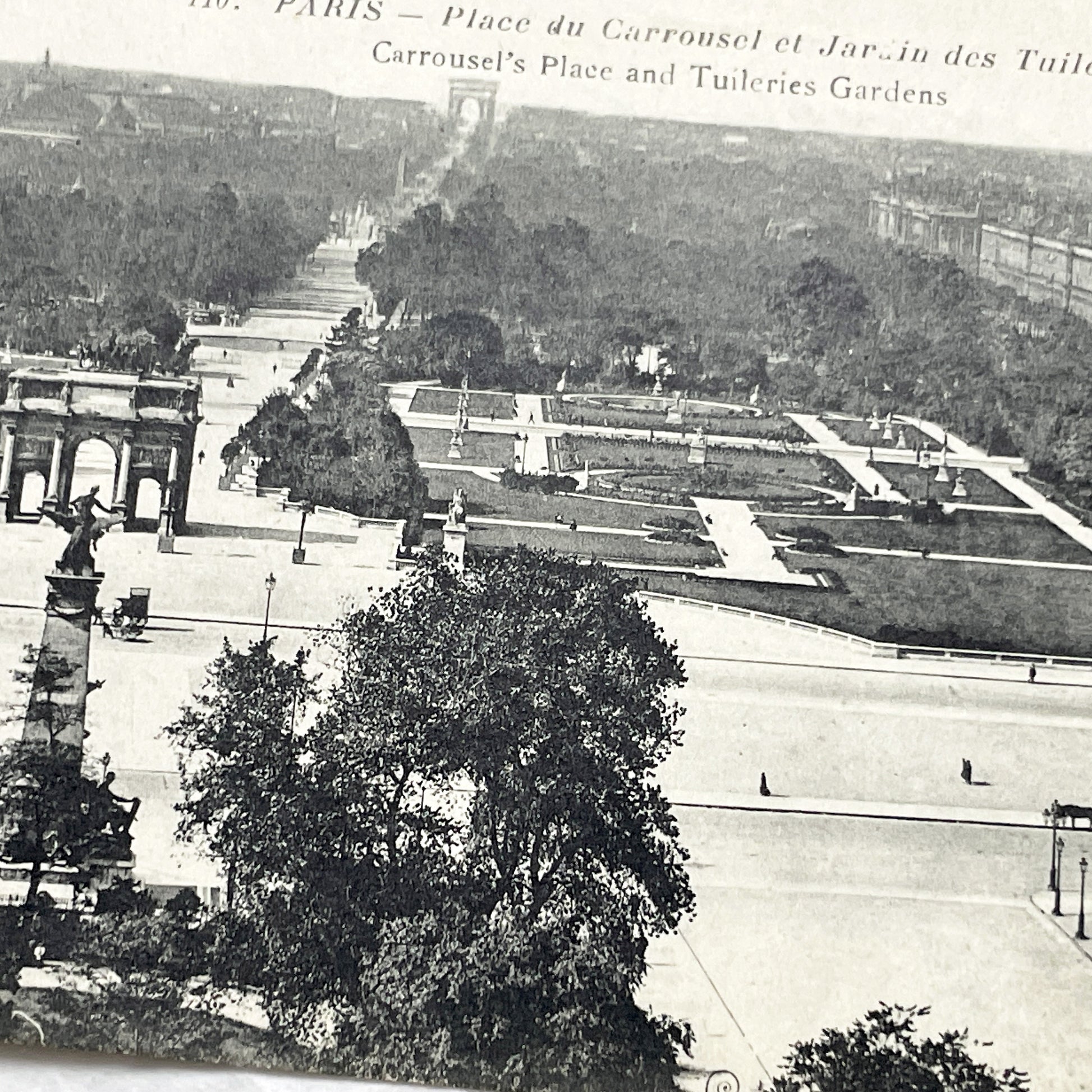 1910s - Vintage Paris Postcard - Place du Carrousel - Tuileries Gardens - Early 20th Century Parisian Landmark - French Capital View 