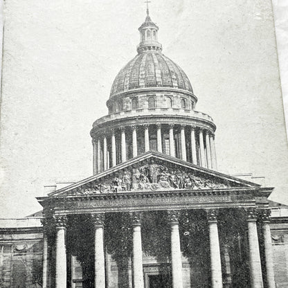 1910s - Historic Paris Pantheon Postcard - Vintage French Architecture Souvenir - Grand Monument View - Parisian Street Scene
