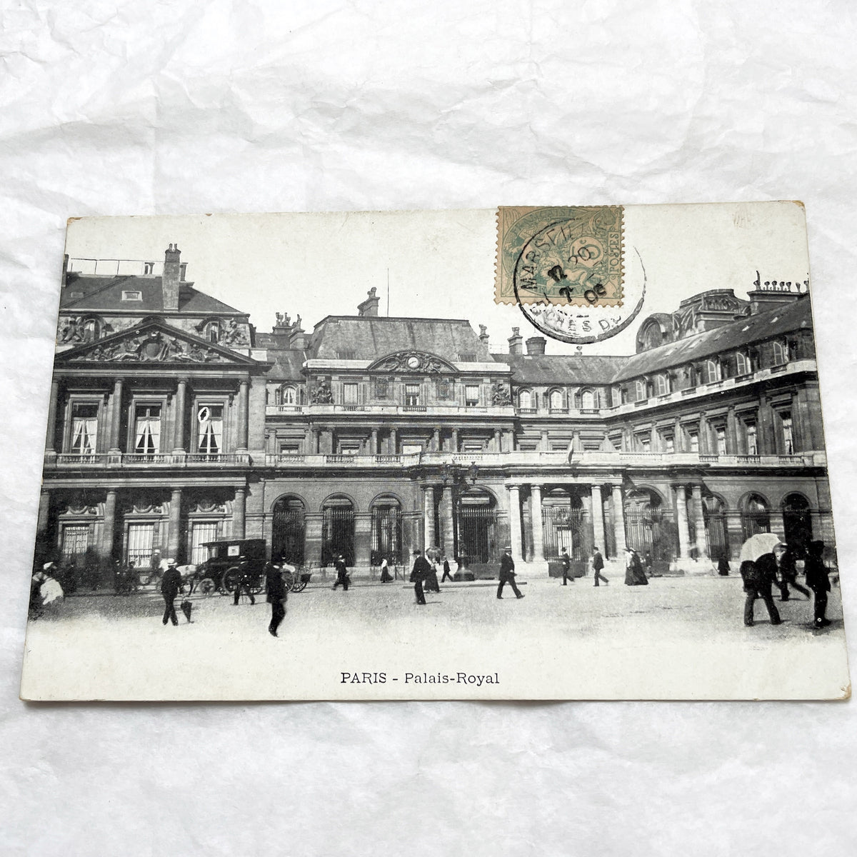 1900s - Vintage Paris Palais-Royal Postcard - Historic French Architecture - Early 20th Century Street Scene