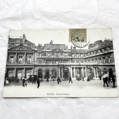1900s - Vintage Paris Palais-Royal Postcard - Historic French Architecture - Early 20th Century Street Scene