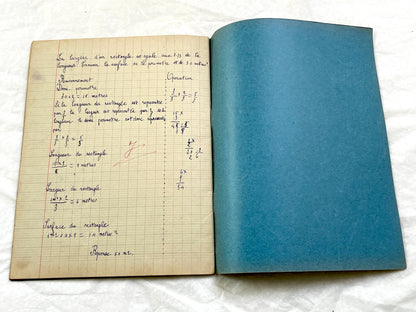 1920s - French School Notebook - Young Girl's Studies - Vintage French Education - Historical Classroom Ephemera from France