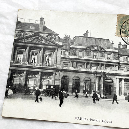 1900s - Vintage Paris Palais-Royal Postcard - Historic French Architecture - Early 20th Century Street Scene