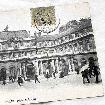 1900s - Vintage Paris Palais-Royal Postcard - Historic French Architecture - Early 20th Century Street Scene