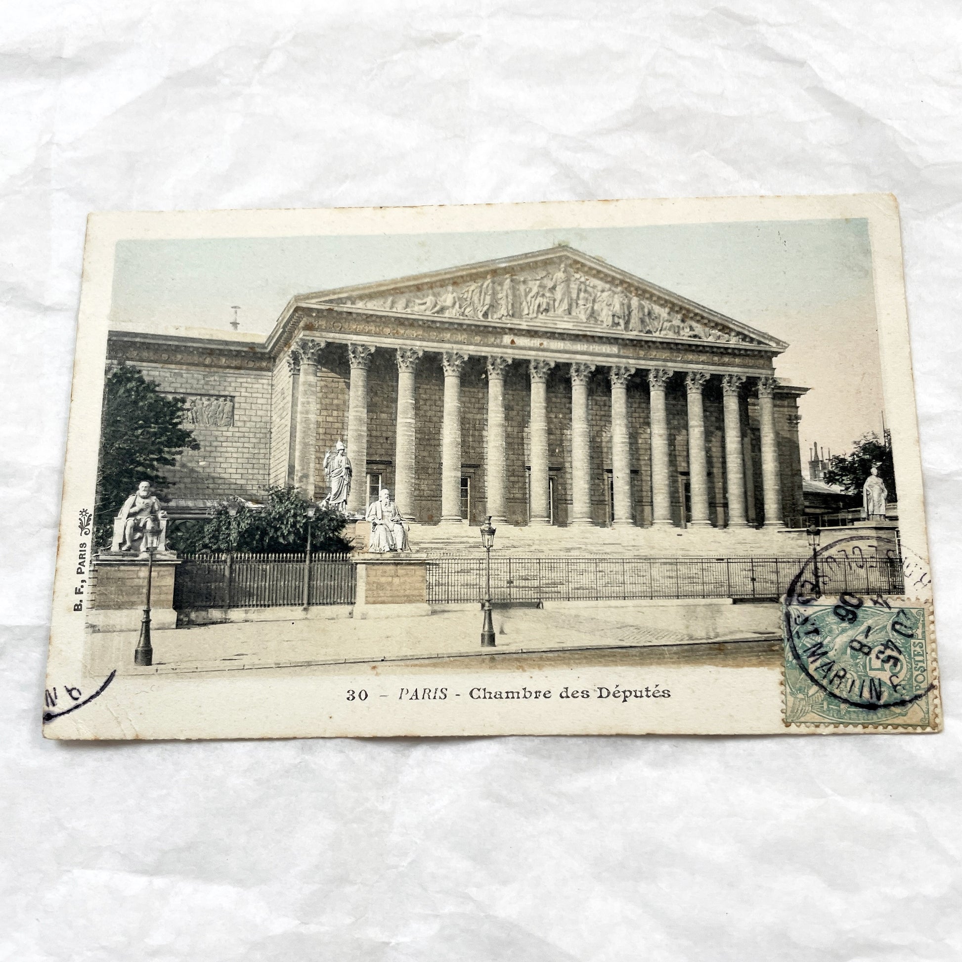 1900s - Paris Chambre Des Députés Postcard - Historic Palais Bourbon French Political Landmark - Vintage French Architecture Collectible