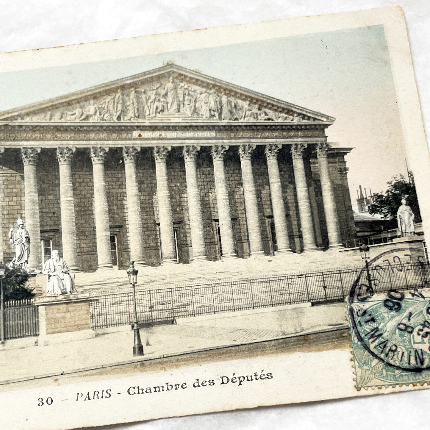 1900s - Paris Chambre Des Députés Postcard - Historic Palais Bourbon French Political Landmark - Vintage French Architecture Collectible