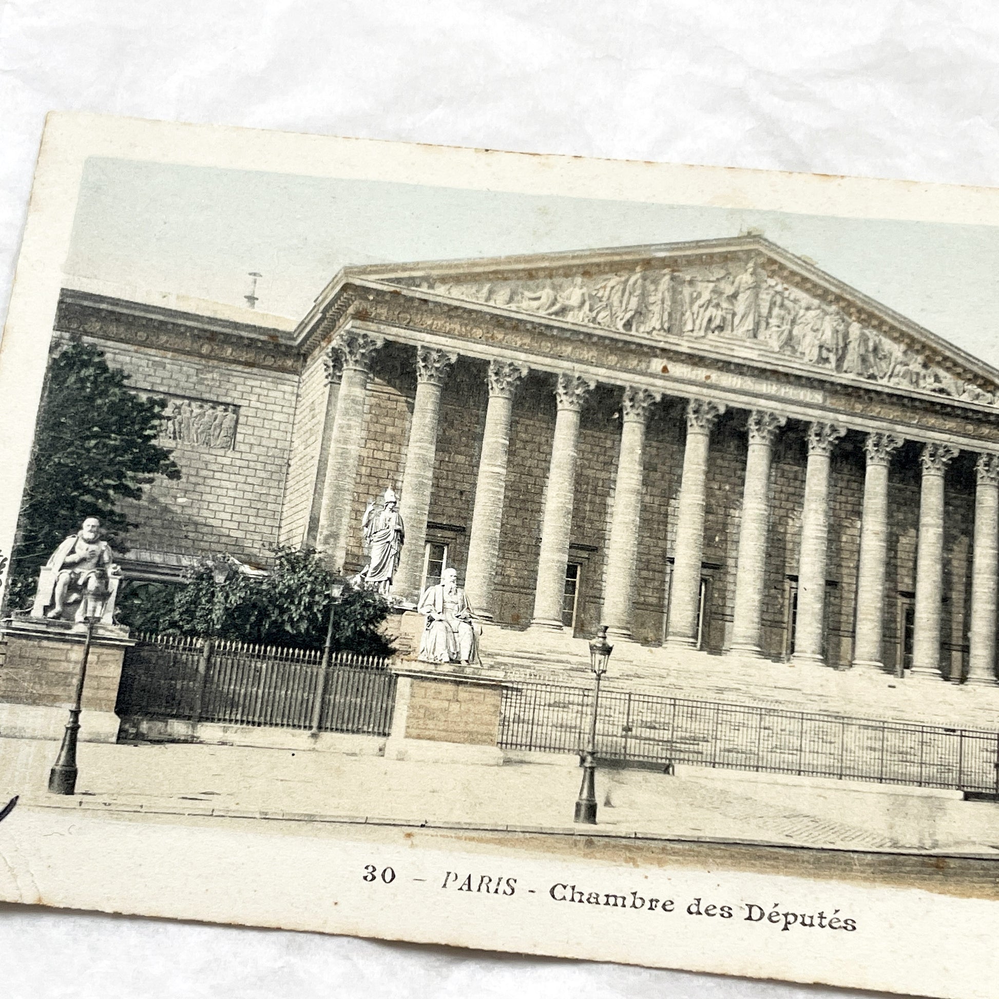 1900s - Paris Chambre Des Députés Postcard - Historic Palais Bourbon French Political Landmark - Vintage French Architecture Collectible
