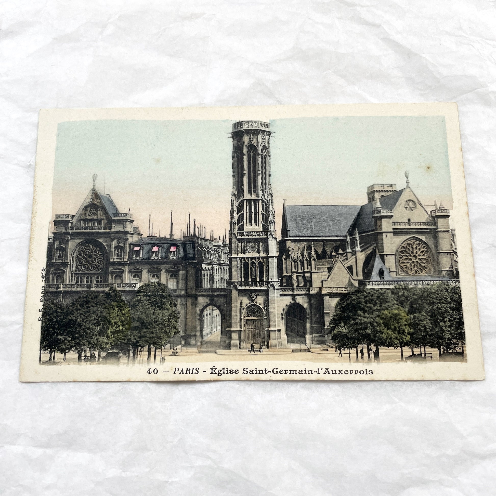 1900s - Vintage Paris Postcard - Église Saint-Germain-l'Auxerrois Historical Church - French Gothic Architecture Landmark View