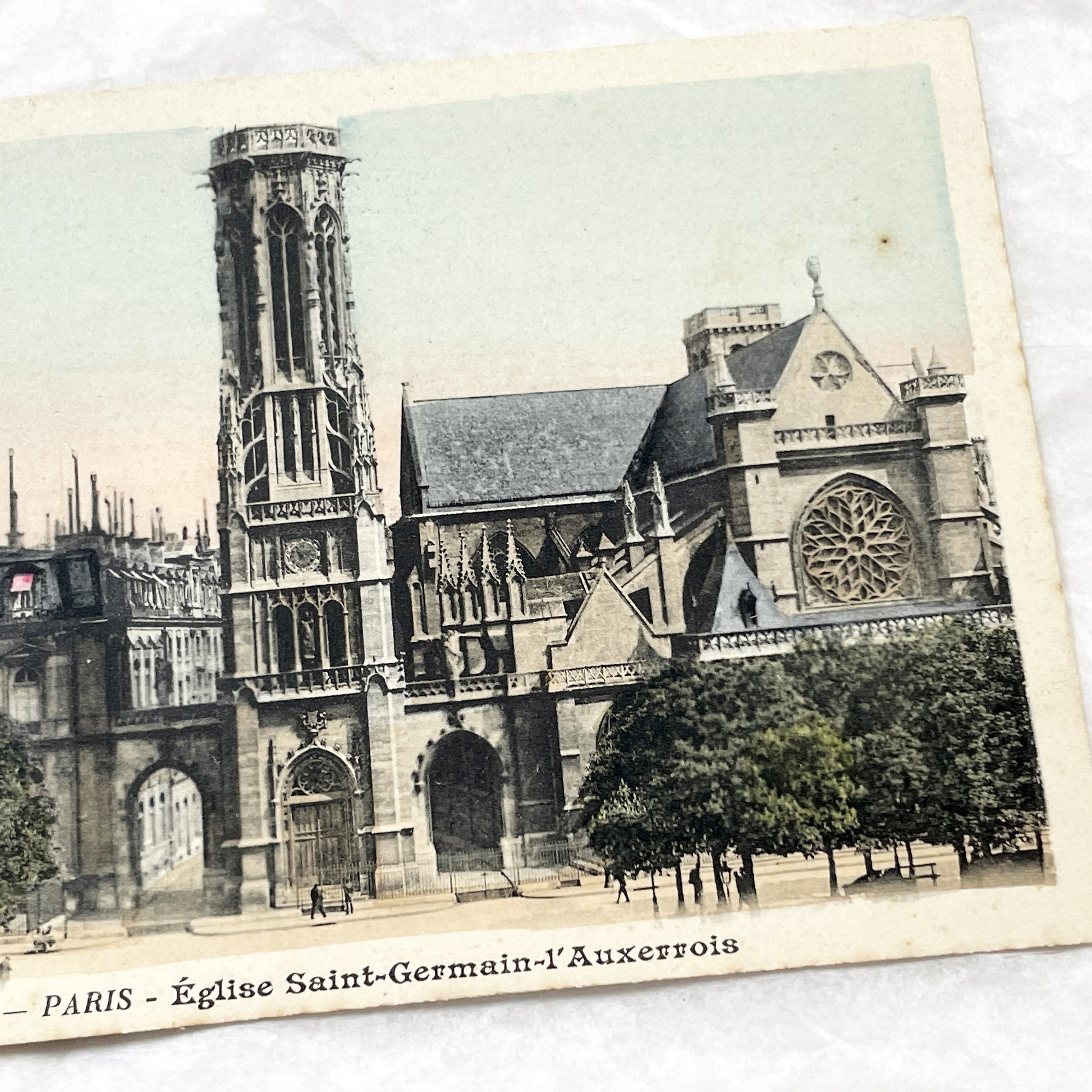 1900s - Vintage Paris Postcard - Église Saint-Germain-l'Auxerrois Historical Church - French Gothic Architecture Landmark View