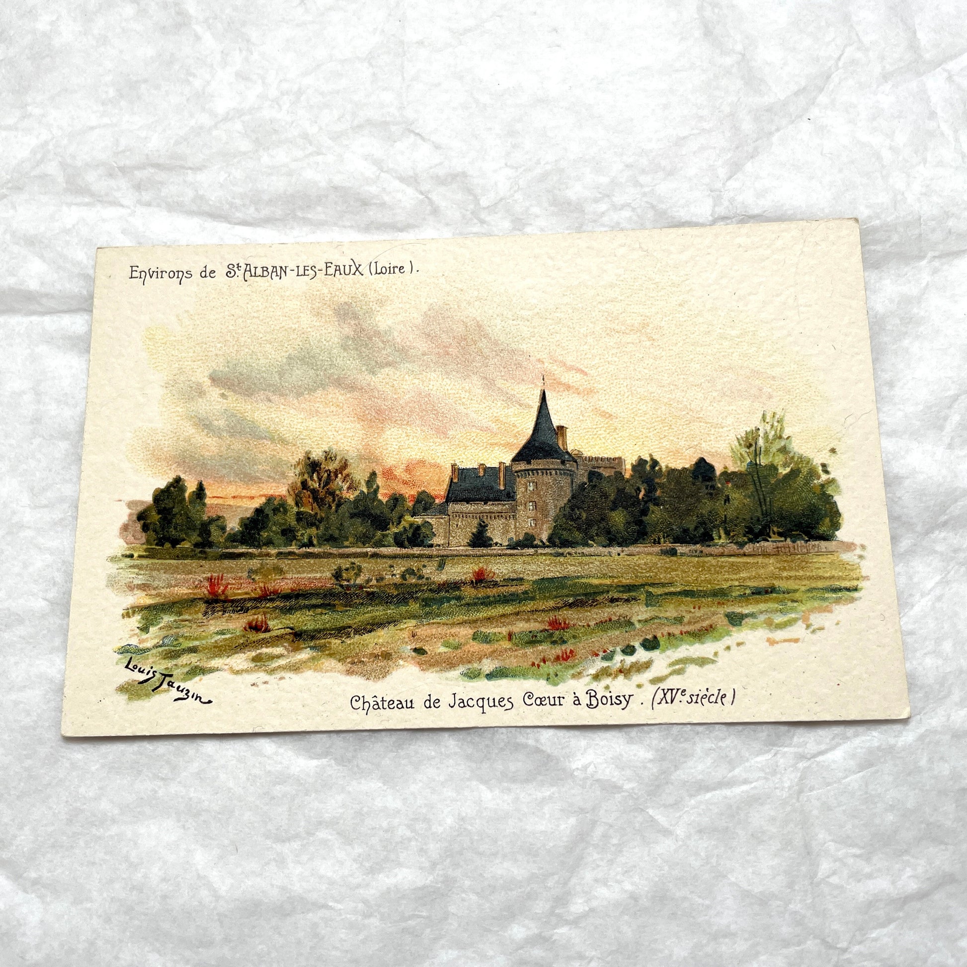 1900s - Vintage Postcard - French Castle Loire Valley Art - Louis Tauzin