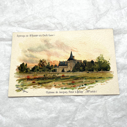 1900s - Vintage Postcard - French Castle Loire Valley Art - Louis Tauzin