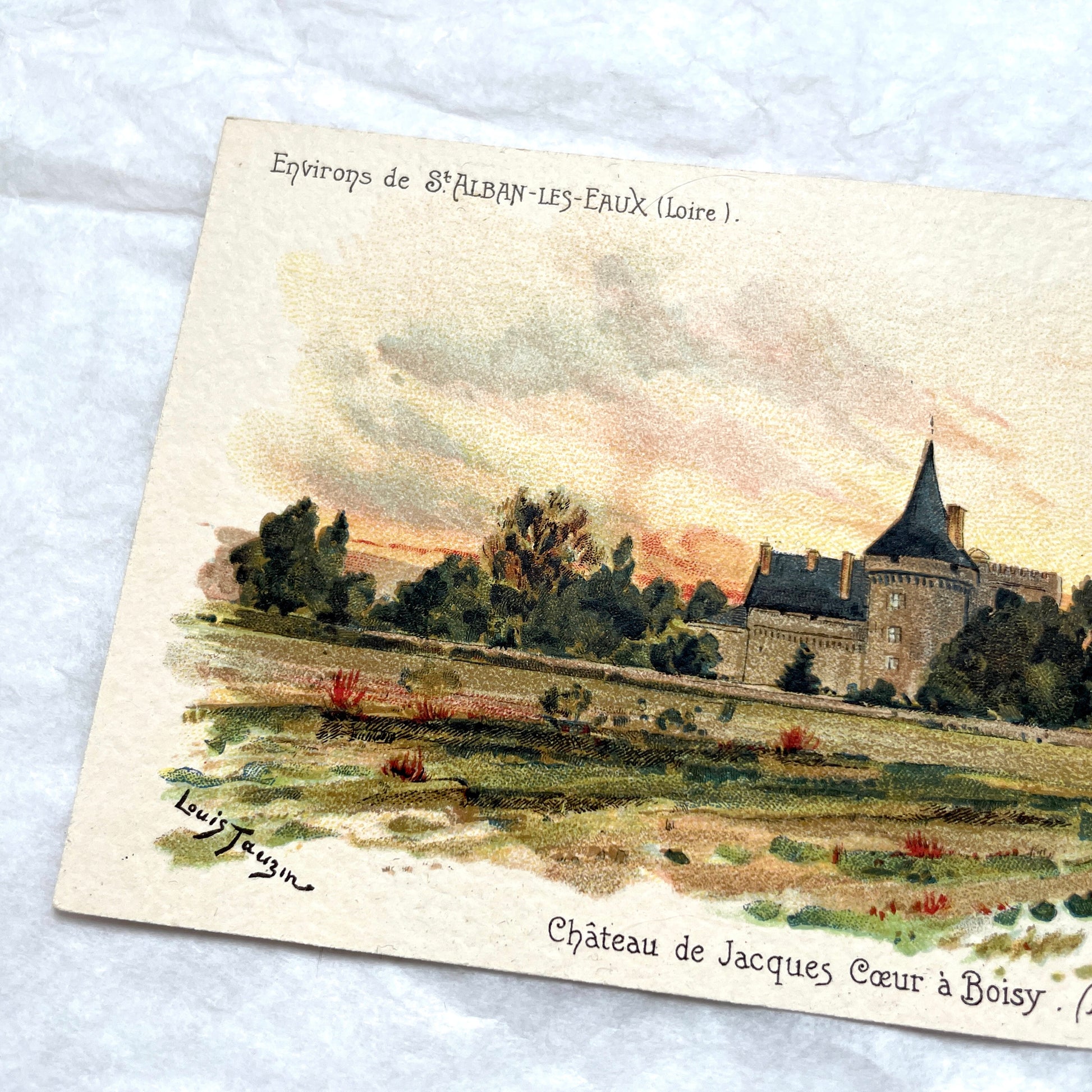 1900s - Vintage Postcard - French Castle Loire Valley Art - Louis Tauzin