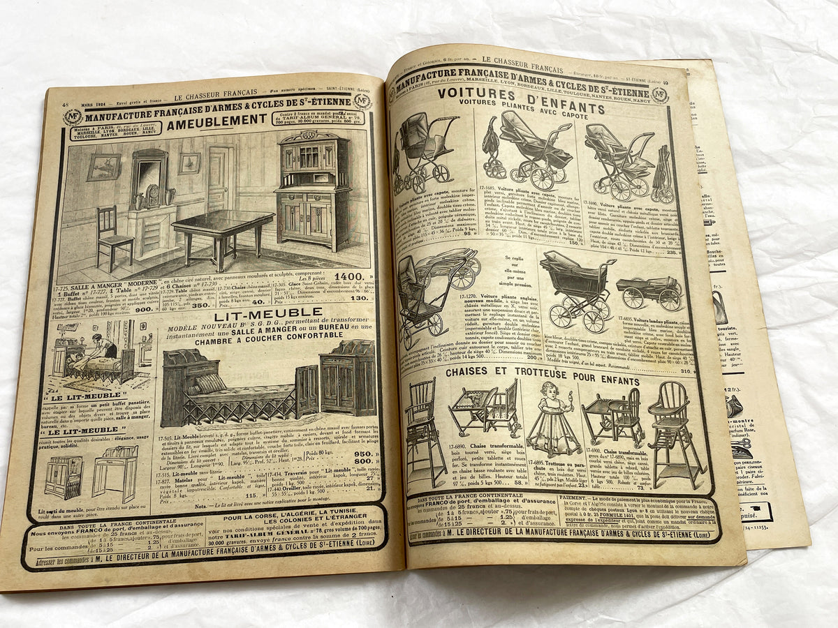 1920s – French Magazine - Le Chasseur Français - French vintage illustrated lifestyle & advertising publication