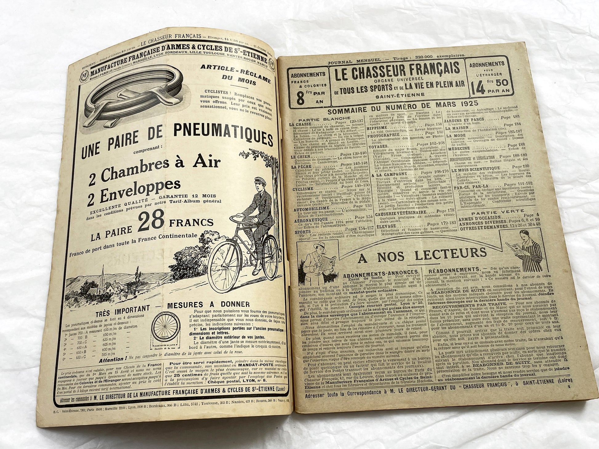 1920s – French Magazine - Le Chasseur Français - French vintage illustrated lifestyle & advertising publication