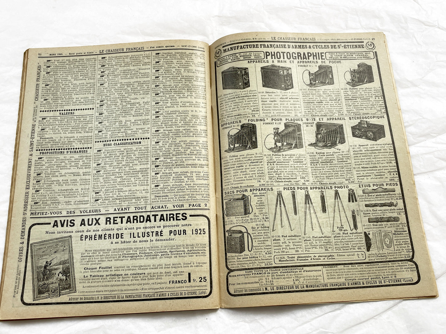 1920s – French Magazine - Le Chasseur Français - French vintage illustrated lifestyle & advertising publication