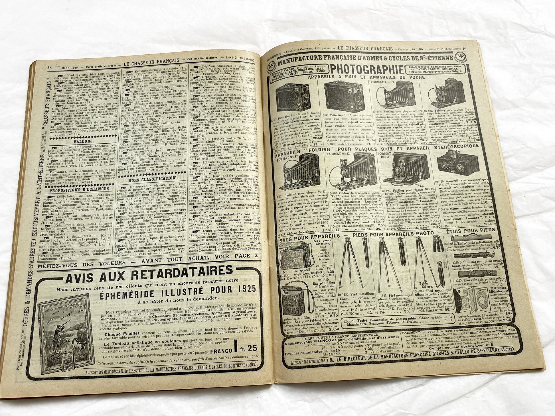 1920s – French Magazine - Le Chasseur Français - French vintage illustrated lifestyle & advertising publication